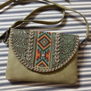 Montana West Green Embroidered Crossbody Bag